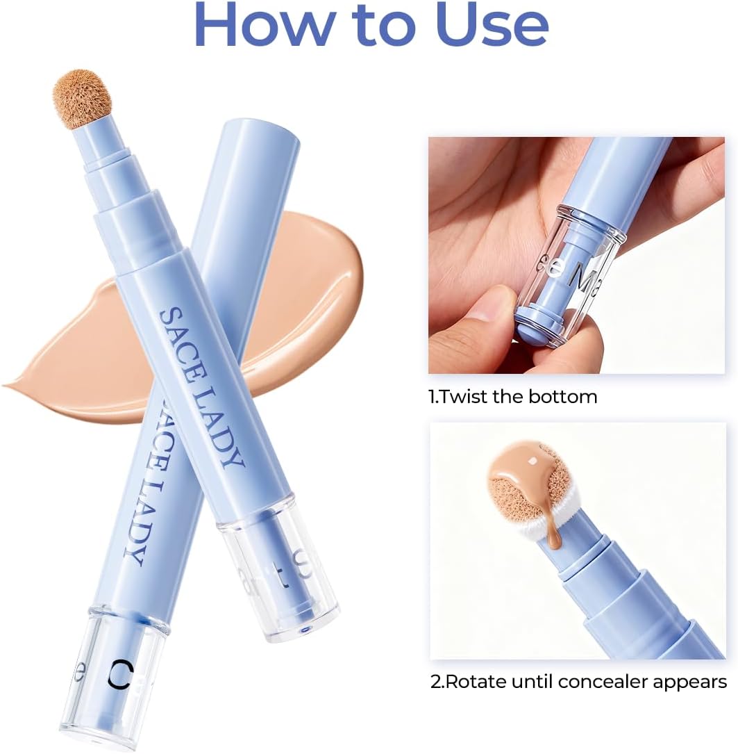 SACE LADY Corretivo De Alta Cobertura, Sérum Iluminador Para Olhos, Manchas, Vermelhidão E Olheiras, Com Retinol E Ácido Hialurônico, Hidratação 24 Horas (04 Natural) - Imagem 6