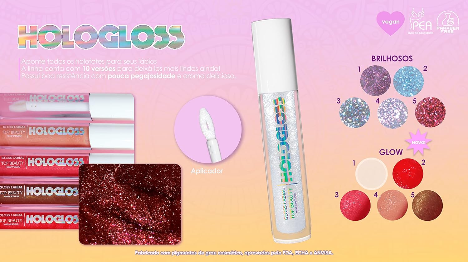 HOLOGLOSS LABIAL TOP BEAUTY GLOW COR 06 - Imagem 2
