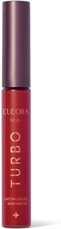 Eudora SOUL Turbo Batom Líquido Vermelho Turbinado Semi Mate 5ml - Imagem 3