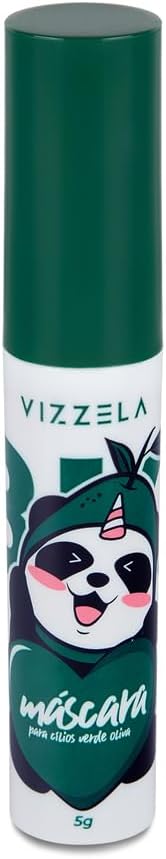 Máscara Para Cílios Vizzela Big No Panda Olive Green Verde Vegano Original Vizzela - Imagem 3