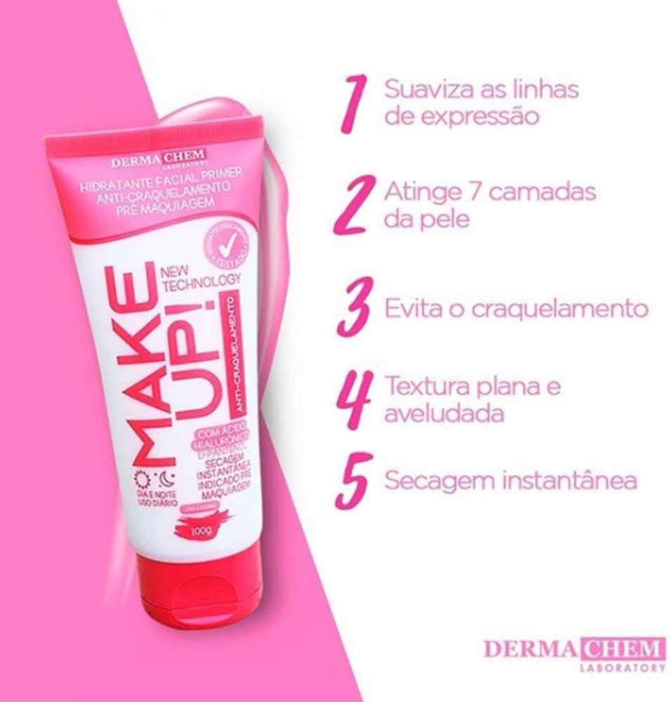 Hidratante Facial Dermachem Primer Anti-Craquelamento Pré Maquiagem - 100g - Imagem 2