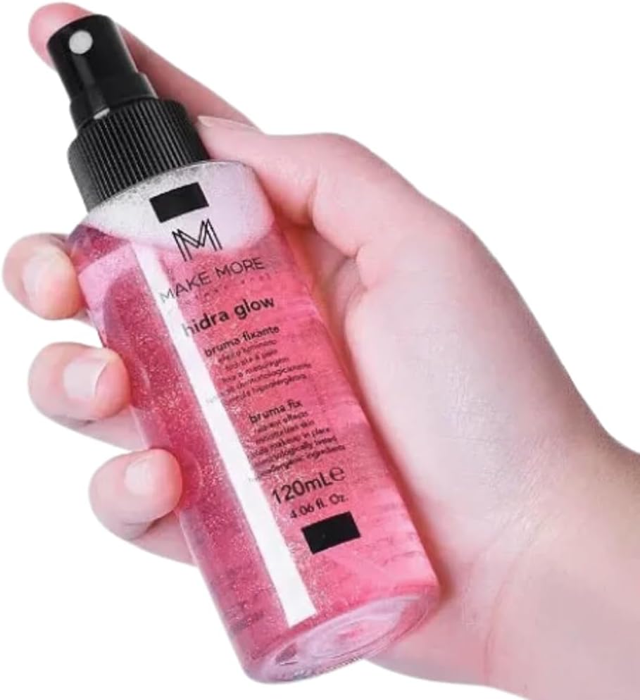 Bruma Fixadora Maquiagem Hidratante Make More Hidra Glow 120ml Iluminadora - Imagem 2