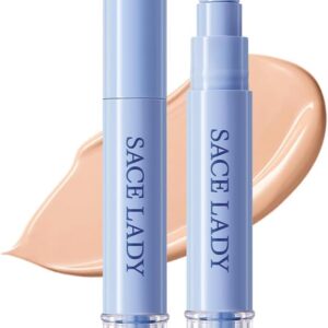 SACE LADY Corretivo De Alta Cobertura, Sérum Iluminador Para Olhos, Manchas, Vermelhidão E Olheiras, Com Retinol E Ácido Hialurônico, Hidratação 24 Horas (04 Natural)