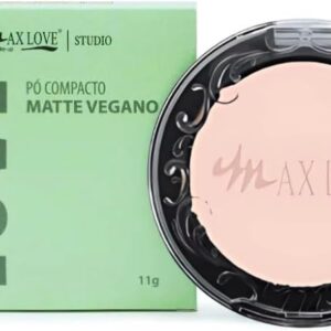 Pó Matte Facial Max Love - Vegano, Controla Oleosidade, Fixa Maquiagem - 11g