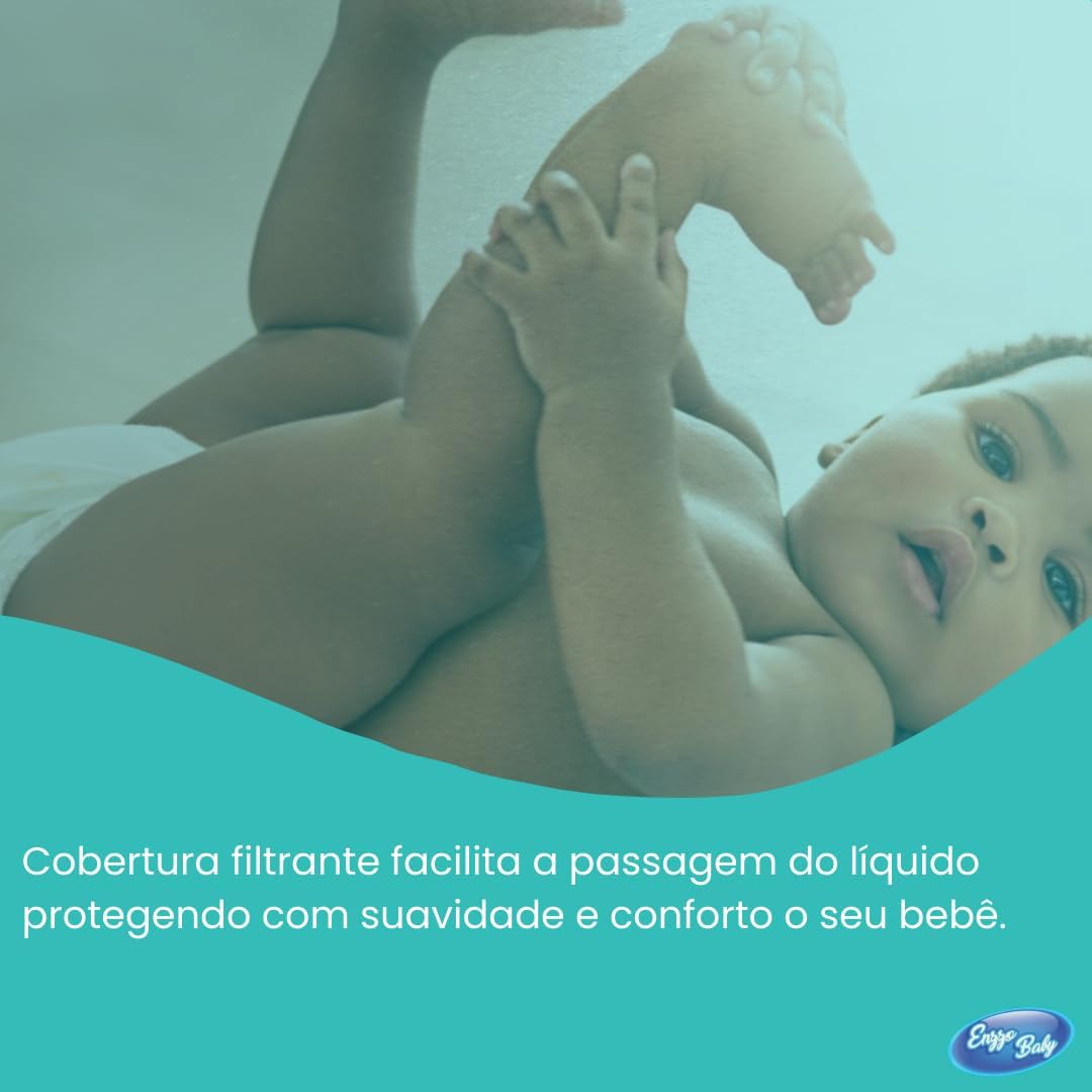Fralda Descartável Infantil Enzzo Baby Pacotão Diurna Noturna com Fita (XXG: 60 Fraldas) - Imagem 2