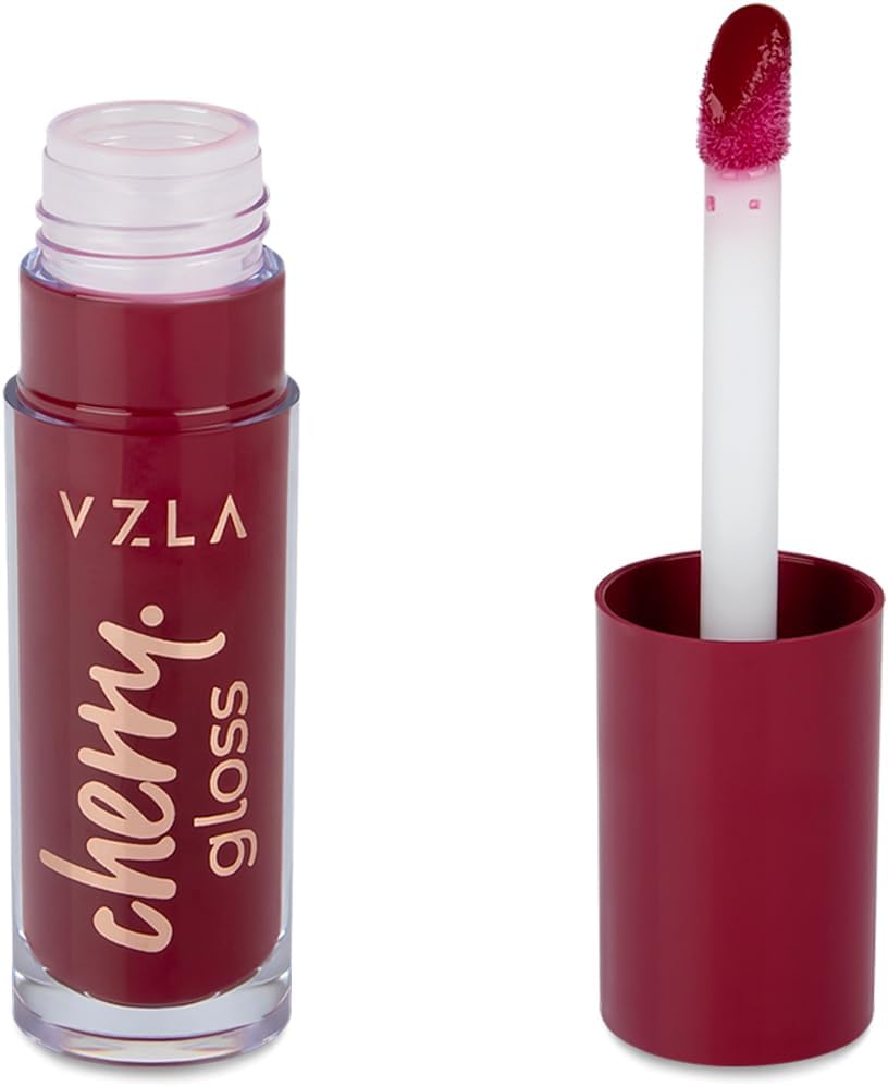Gloss Labial Vizzela Cherry Volumoso Hidratante Brilho Irresistível Vegano Original Vizzela - Imagem 2