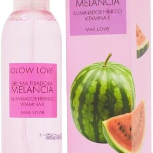 Bruma Fixadora Melancia Glow Love Max Love - Fixador de Maquiagem Profissional Skincare - Longa Duração e Glow Saudável, 200ml