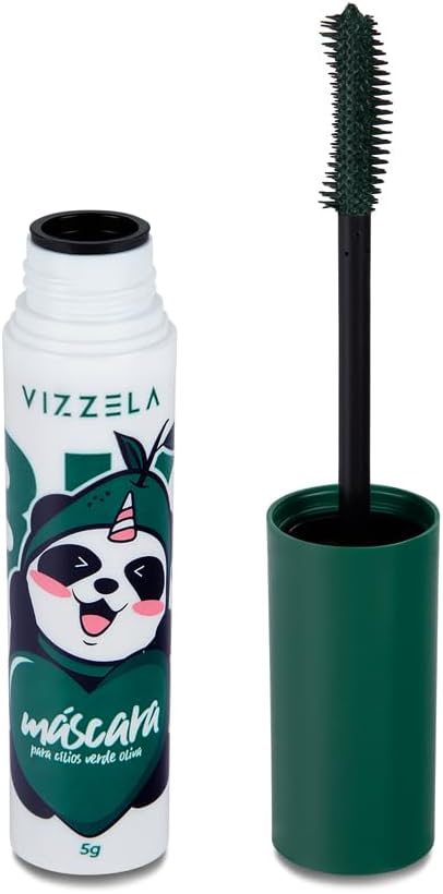 Máscara Para Cílios Vizzela Big No Panda Olive Green Verde Vegano Original Vizzela
