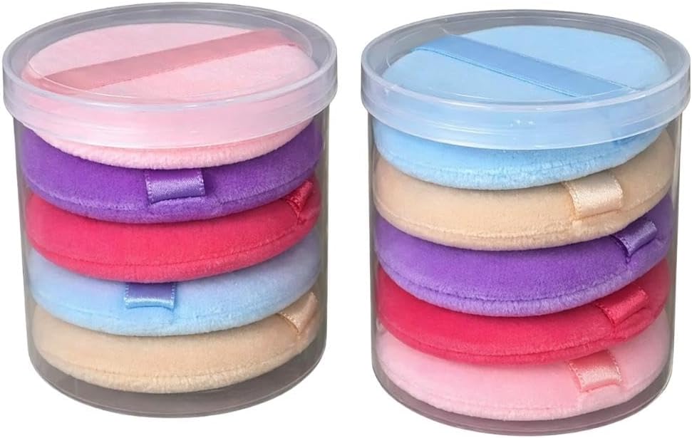 Esponja Para Acabamento, Aplicador De Pó, 5 Peças, Cores Sortidas