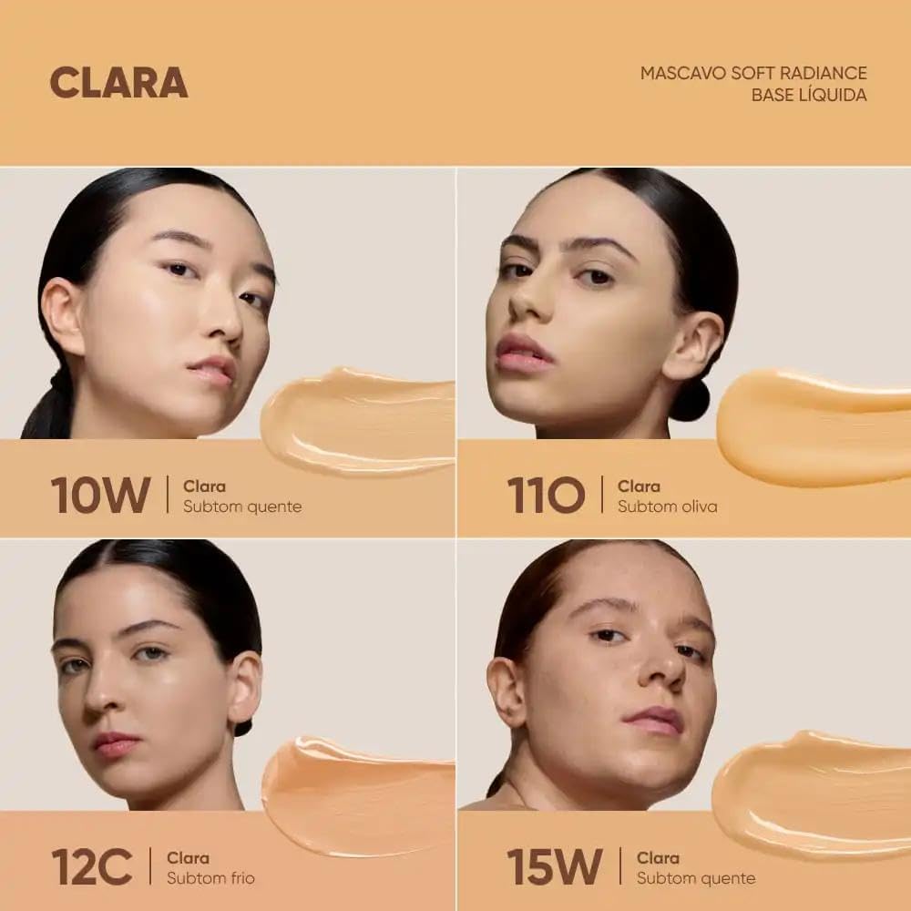 Mascavo Soft Radiance Base Líquida Cor 10W 30ml - Imagem 4