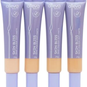 Base Líquida Soft Matte Skin Bliss Cor 11, 25G - Alleva - Acabamento Matte Duradouro