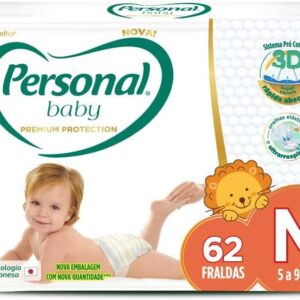 Personal Fralda Baby Premium Protection M, 62 Unidades