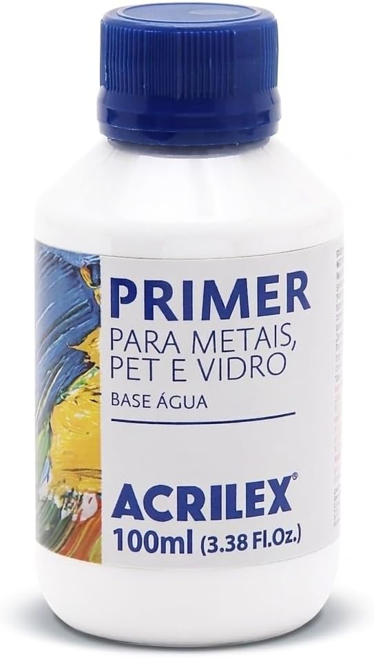 Acrilex Primer 3 em 1, Para Metal, Vidro e PET, Incolor, 100 ml