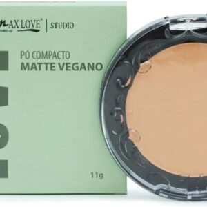 Pó Compacto Matte Vegano Max Love - Controle de Oleosidade, Textura Fina - Cor 57, 11G
