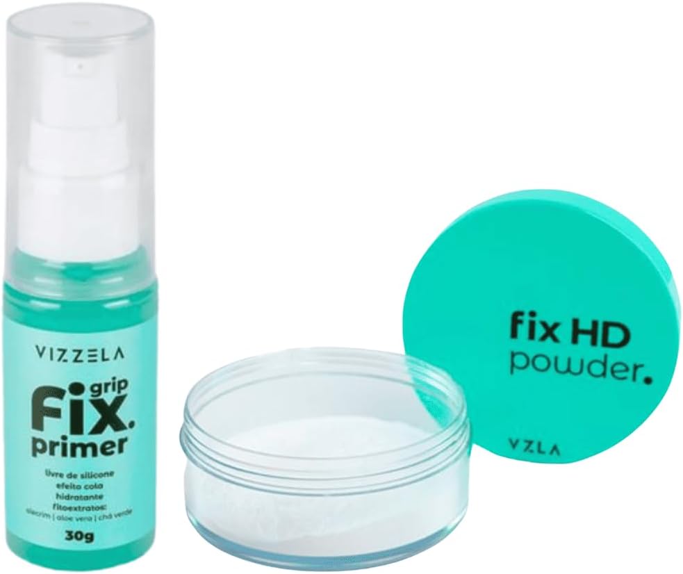 Primer e Pó Fixador de Maquiagem Vizzela