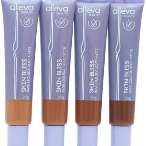 Base Líquida Soft Matte Skin Bliss Cor 16, 25G - Alleva Maquiagem