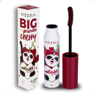 Máscara Para Cílios Big No Panda Cherry Bordô Peel Off Vegano Original Vizzela