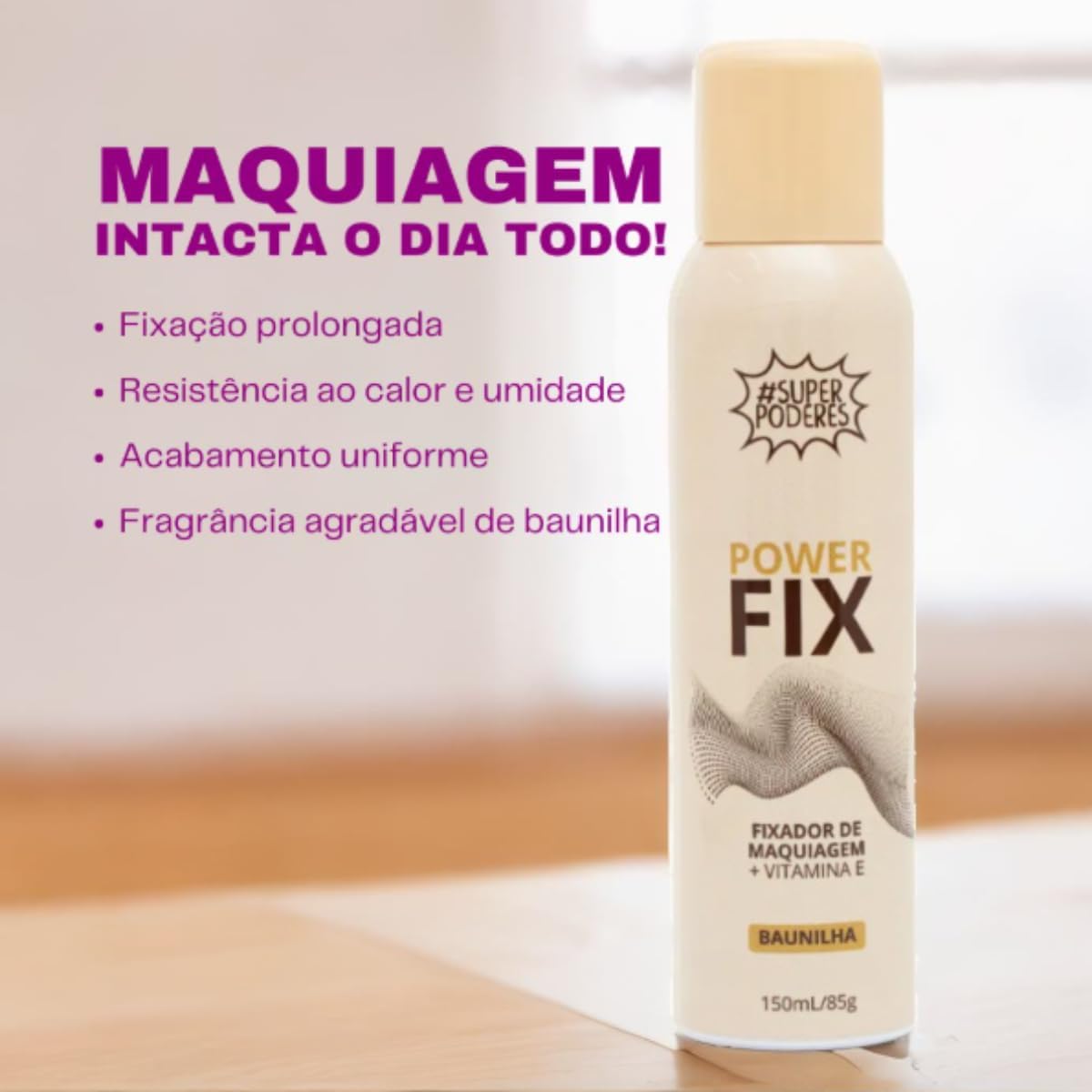Fixador de Maquiagem Power Fix Baunilha Super Poderes 150ml - Imagem 3