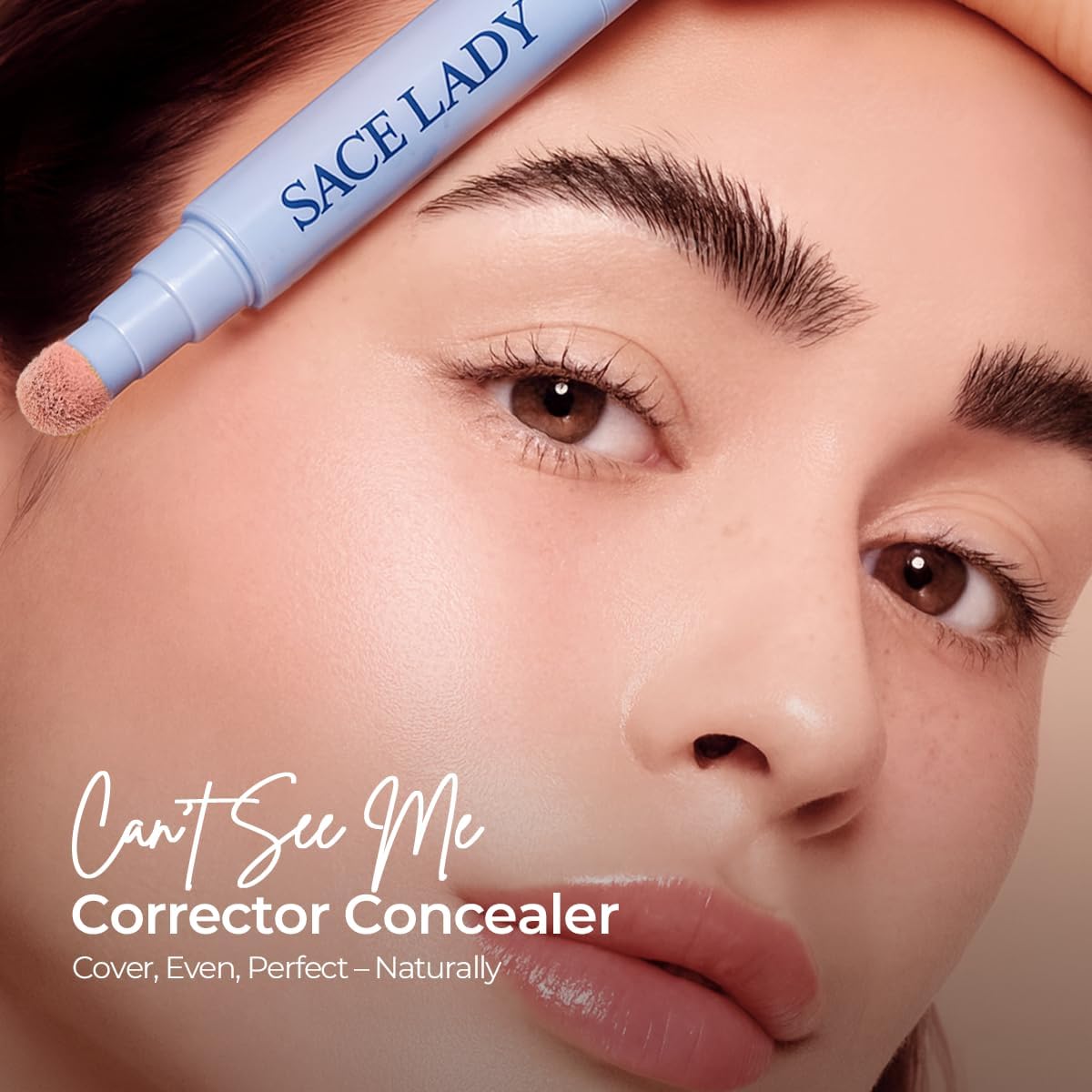 SACE LADY Corretivo De Alta Cobertura, Sérum Iluminador Para Olhos, Manchas, Vermelhidão E Olheiras, Com Retinol E Ácido Hialurônico, Hidratação 24 Horas (03 Light Natural) - Imagem 2
