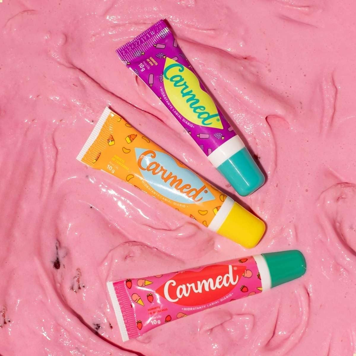 Carmed – Kit Hidratante Labial Sorvete 3x10g | Coleção com 3 Sabores Gelados | Hidratação Refrescante - Imagem 4