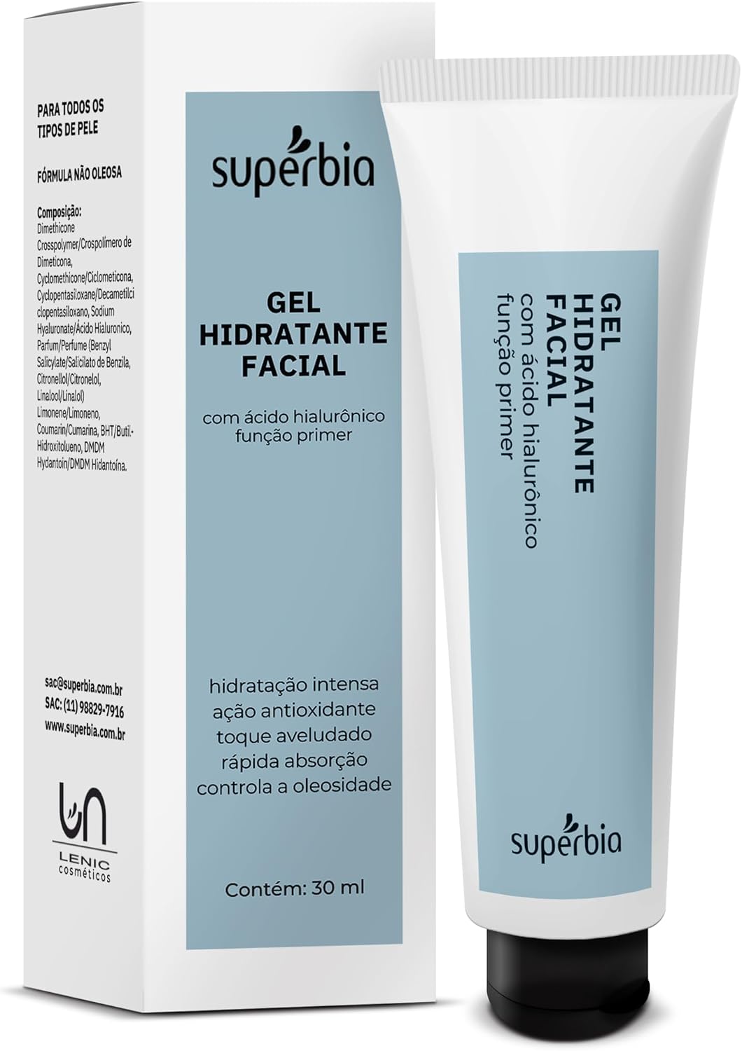 Supérbia Primer Hidratante Com Ácido Hialurônico (30Ml)