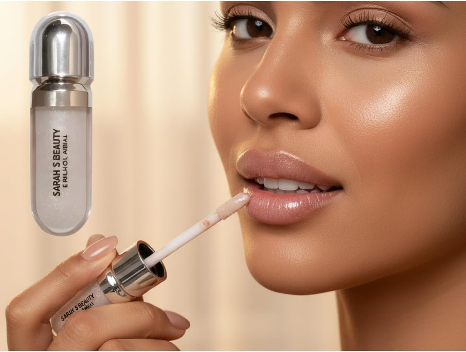Gloss Labial, Brilho Intenso Espelhado, Hidratação Prolongada, Textura Leve, 8.5ml, Acabamento Cintilante Ref: S6131 - Maquiagem cores do 1 ou 6 (COR 1) - Imagem 2
