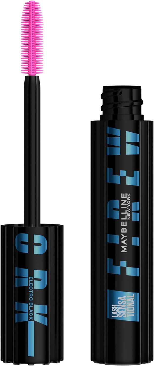 Maybelline Lash Sensational Firework Máscara de Cílios à Prova d'Água Efeito Cílios Postiços e Alongamento Fio a Fio Longa Duração Cor Electroblack 7,2ml