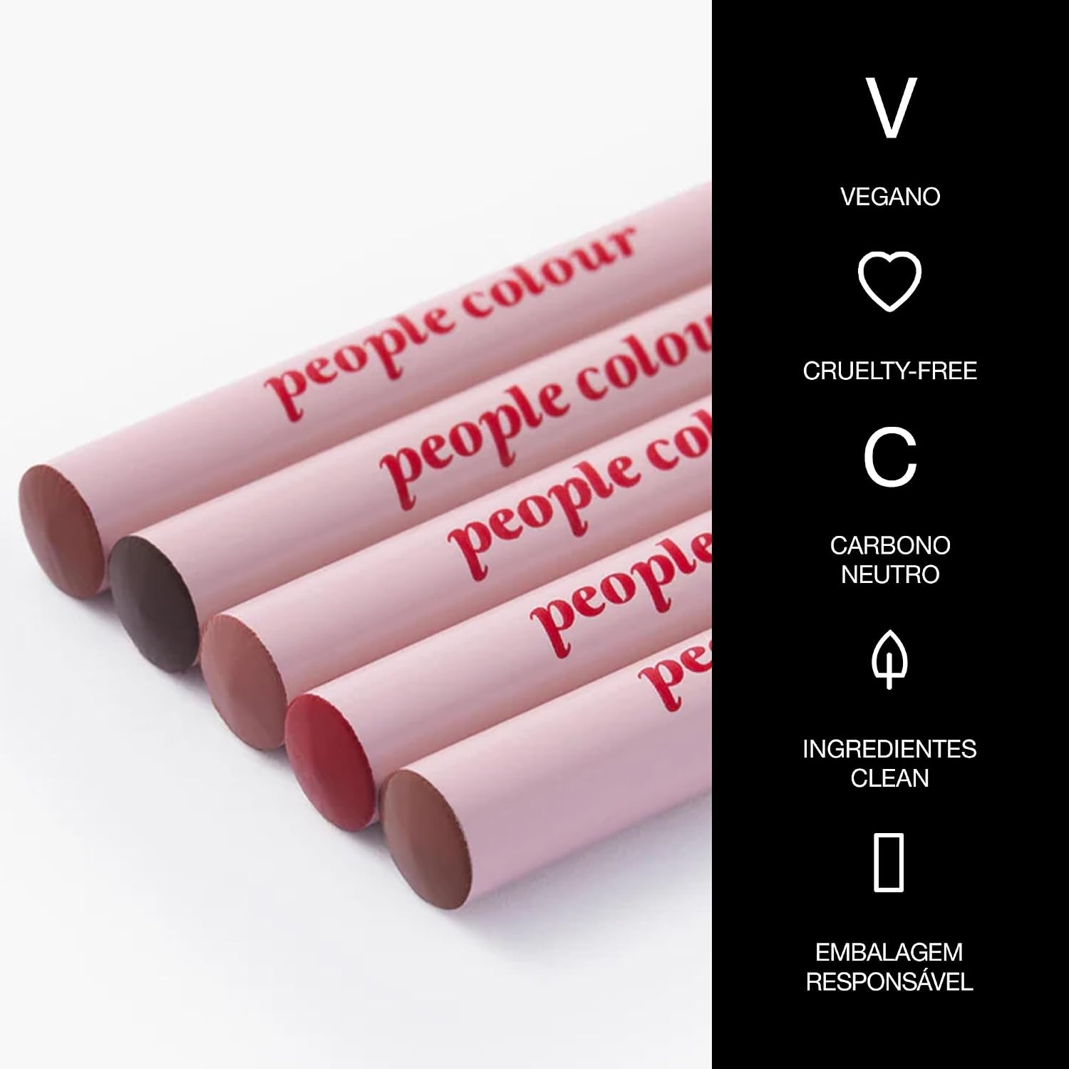 Lápis Labial Soft Matte Marrom Nude Vegano Hidratante People Colour - Imagem 9