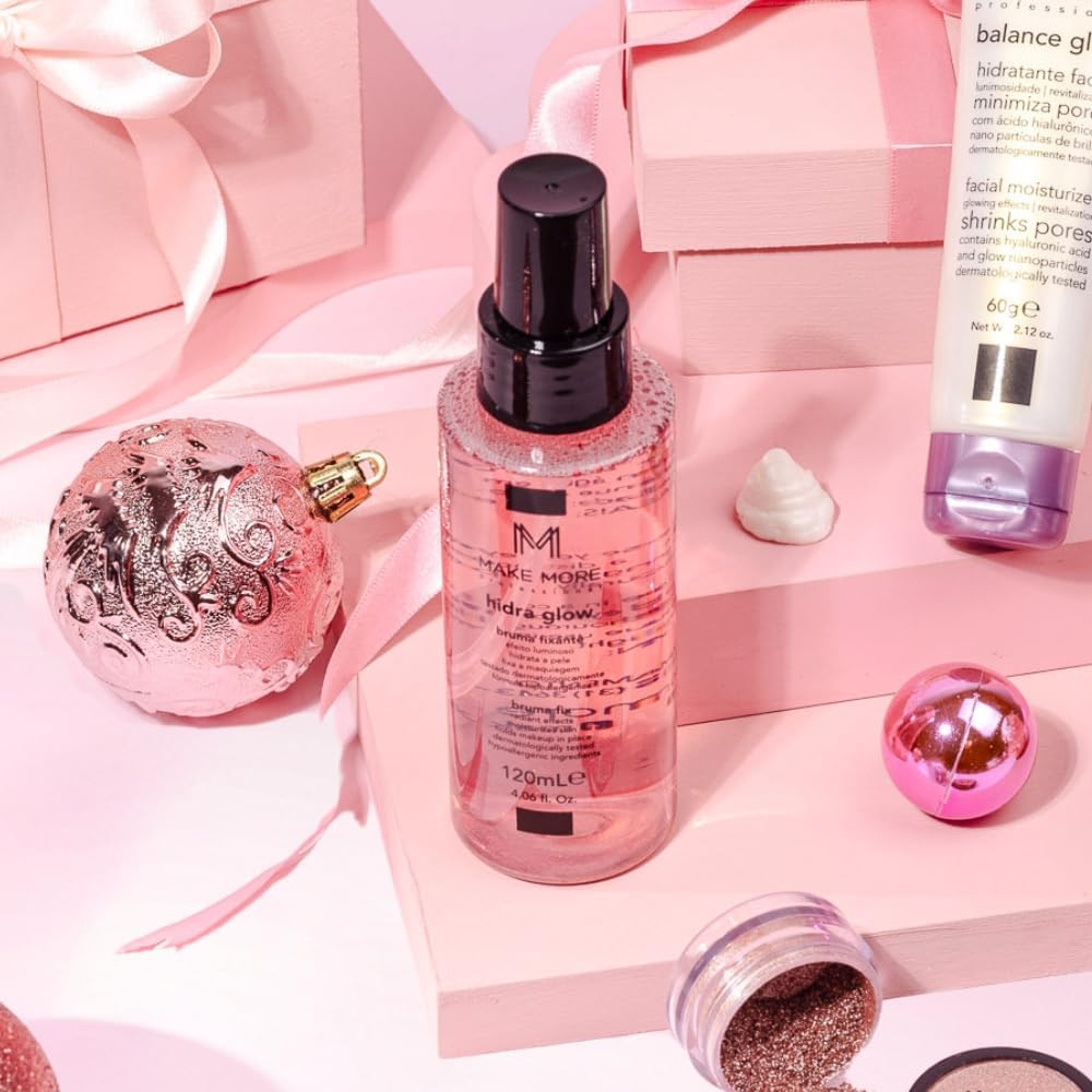 Bruma Fixadora Maquiagem Hidratante Make More Hidra Glow 120ml Iluminadora - Imagem 4