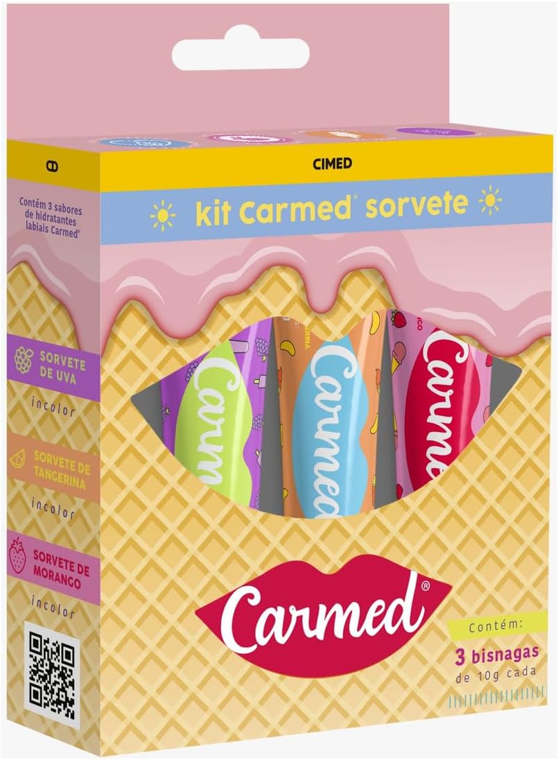 Carmed – Kit Hidratante Labial Sorvete 3x10g | Coleção com 3 Sabores Gelados | Hidratação Refrescante - Imagem 6