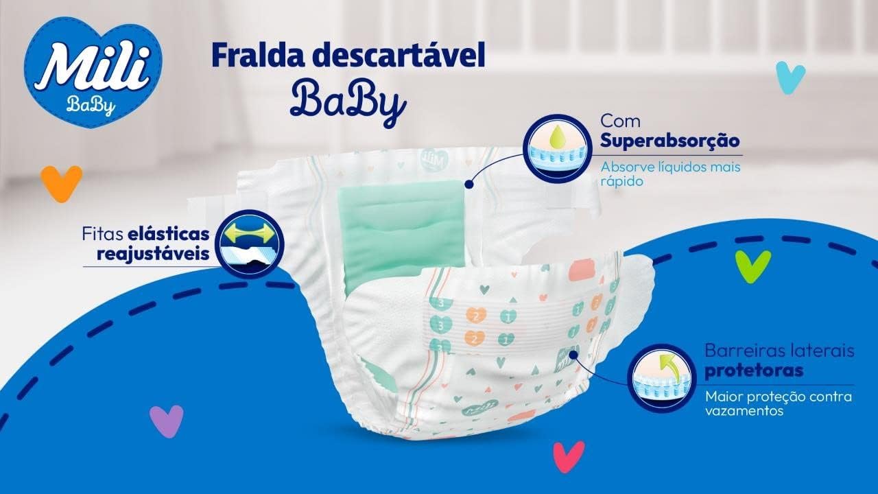 Mili Fralda Baby Jumbo Xxg - 20 Unidades - Imagem 2