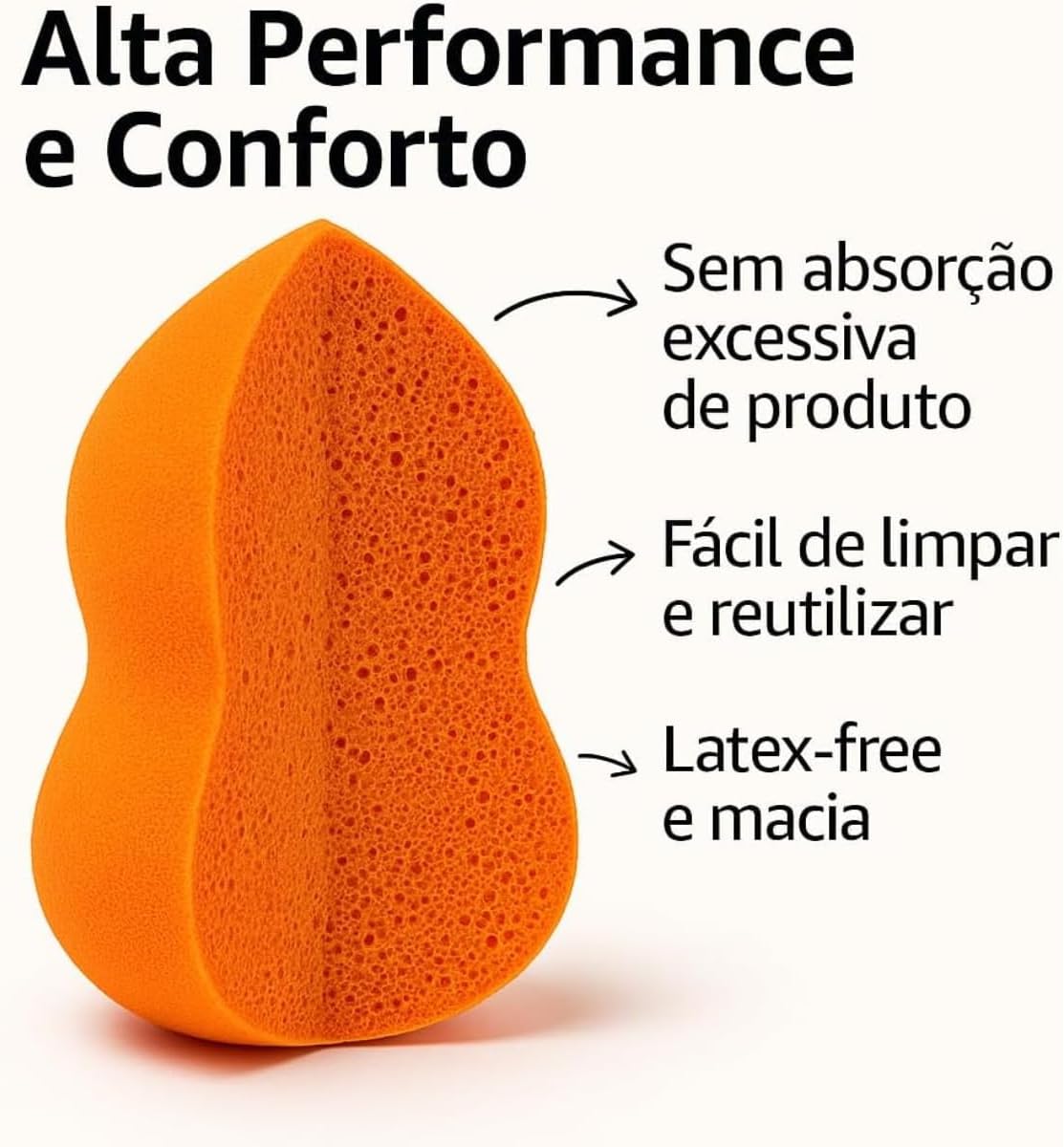 Kit Com 2 Esponjas de Maquiagem em Formato Gota Cores Sortidas - Imagem 5