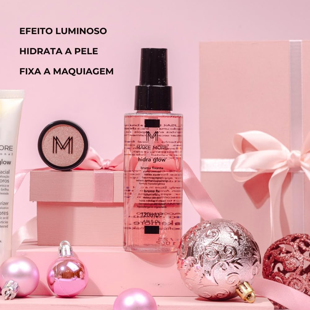 Bruma Fixadora Maquiagem Hidratante Make More Hidra Glow 120ml Iluminadora - Imagem 3