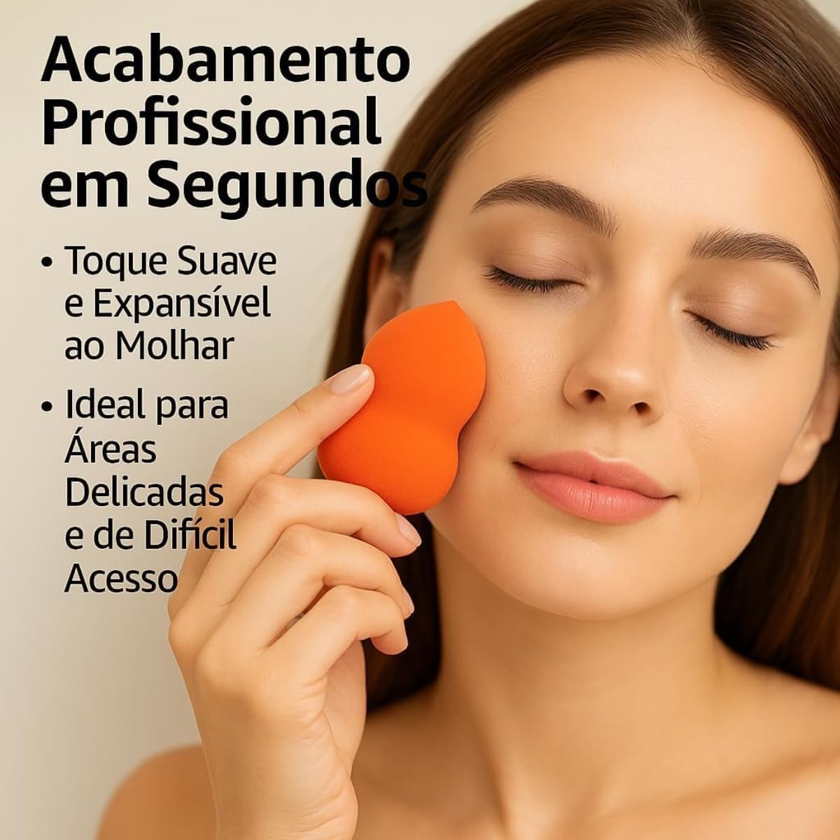 Kit Com 2 Esponjas de Maquiagem em Formato Gota Cores Sortidas - Imagem 3