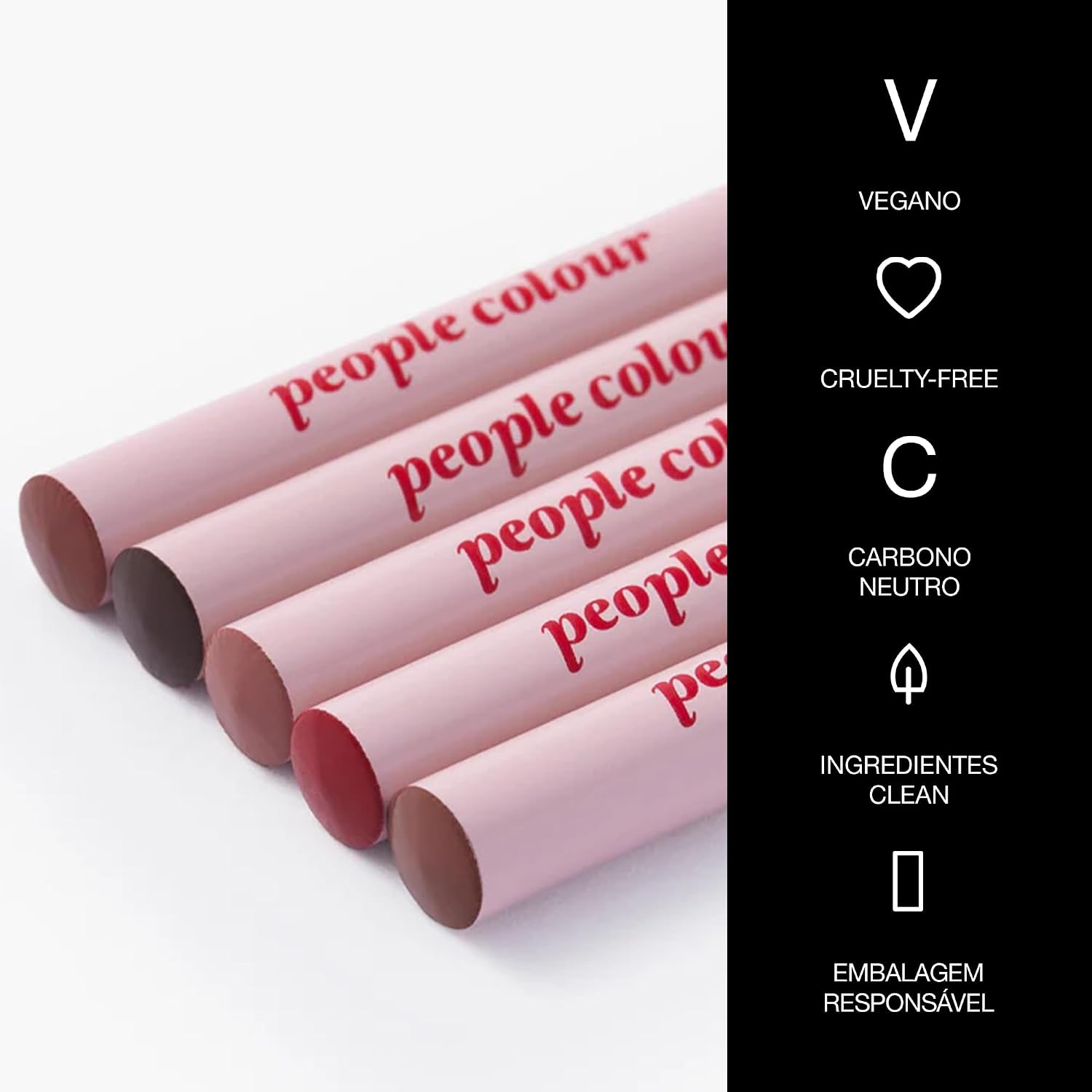 Lápis Labial Soft Matte Rosa Suave Vegano Hidratante People Colour - Imagem 8