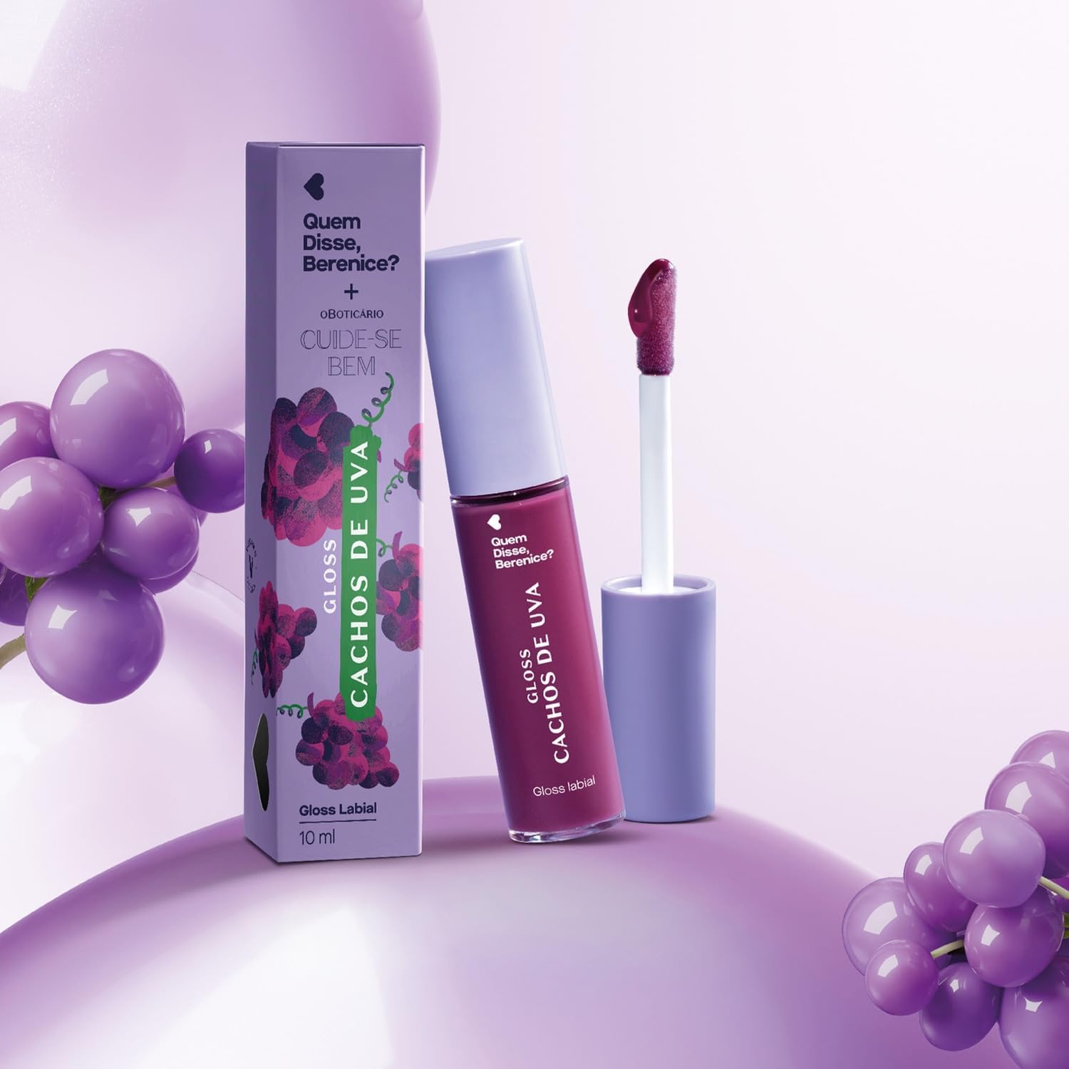Gloss Labial Cachos de Uva QDB E Cuide-se Bem 4ml - Imagem 3