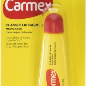 Bálsamo labial clássico Carmex, medicamentoso, 0,35 oz