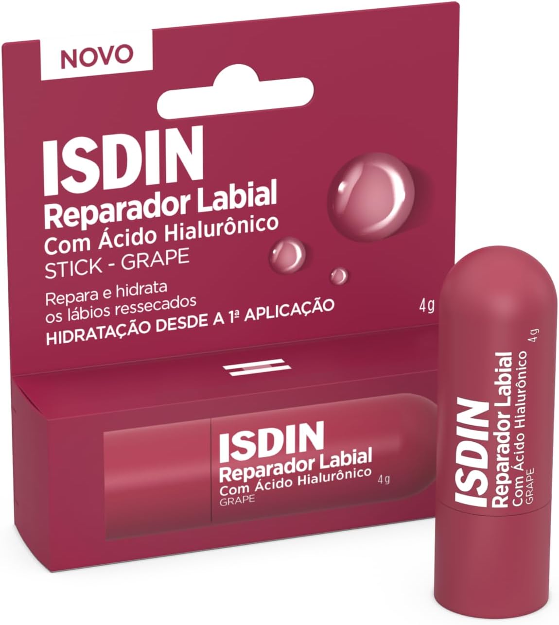 ISDIN Reparador Labial em Stick Grape - 4g
