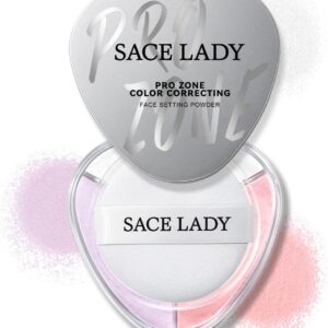 SACE LADY Pó Fixador Para Maquiagem Facial, Solto Com Acabamento Fosco E À Prova D'Água, Corretor De Cor Duradouro, Controle Oleosidade, Cosméticos Leves Impecáveis Mulheres