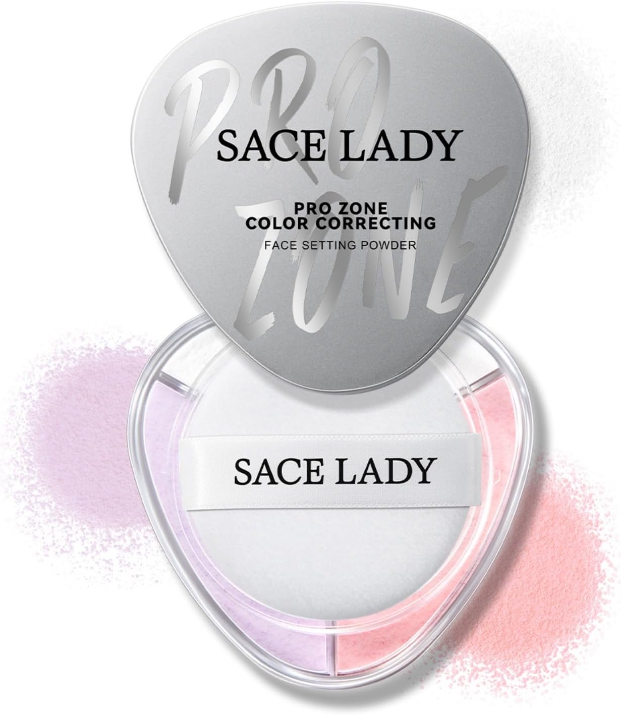 SACE LADY Pó Fixador Para Maquiagem Facial, Solto Com Acabamento Fosco E À Prova D'Água, Corretor De Cor Duradouro, Controle Oleosidade, Cosméticos Leves Impecáveis Mulheres