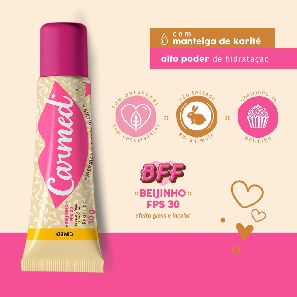 Carmed BFF Beijinho FPS 30 Hidratante Labial 10g - Imagem 5
