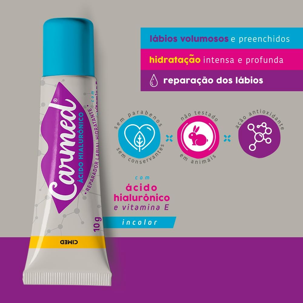 Carmed Ácido Hialurônico Hidratante Labial 10g - Imagem 5