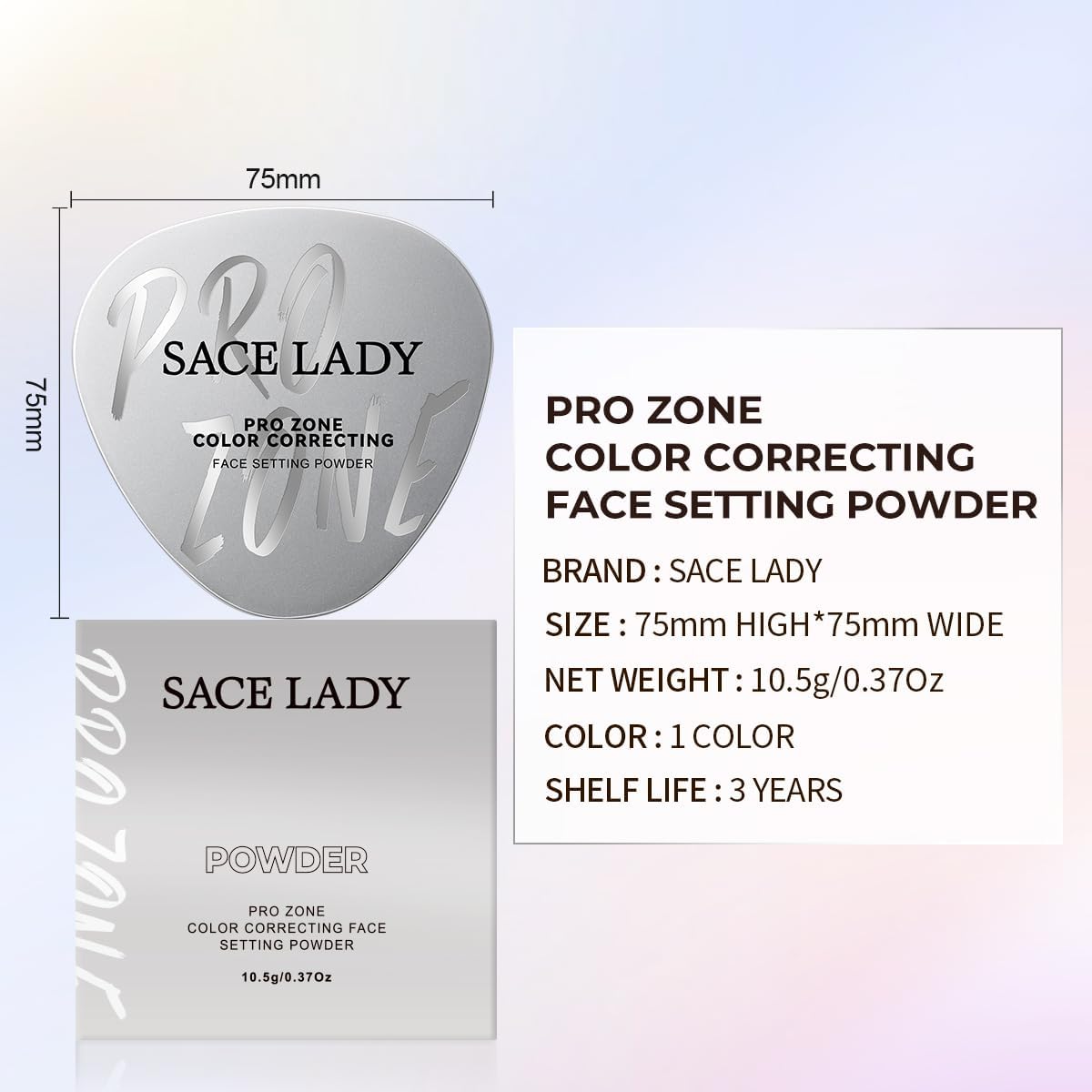 SACE LADY Pó Fixador Para Maquiagem Facial, Solto Com Acabamento Fosco E À Prova D'Água, Corretor De Cor Duradouro, Controle Oleosidade, Cosméticos Leves Impecáveis Mulheres - Imagem 7
