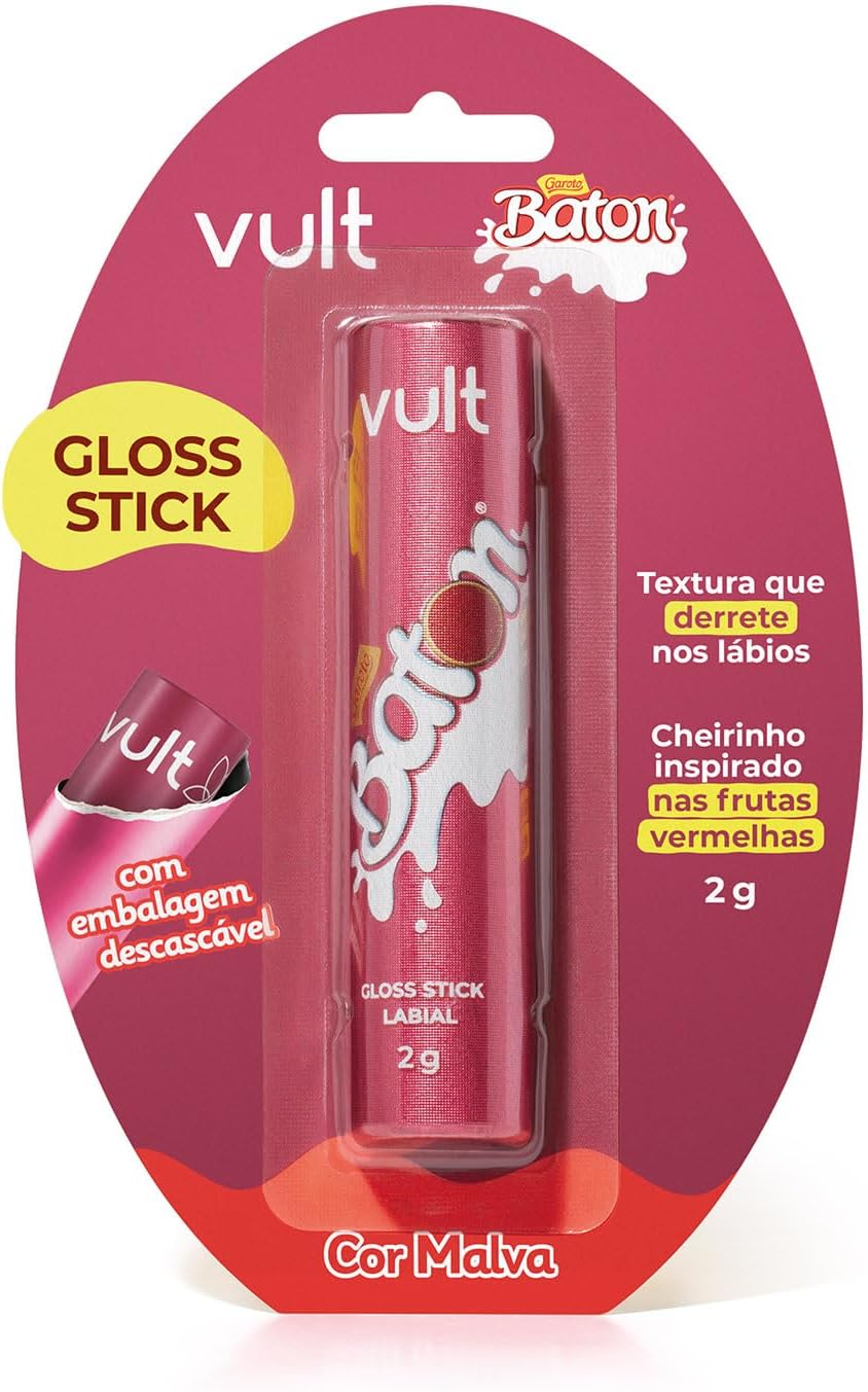 Vult & Baton Gloss Stick Malva Frutas Vermelhas 2g - Imagem 4