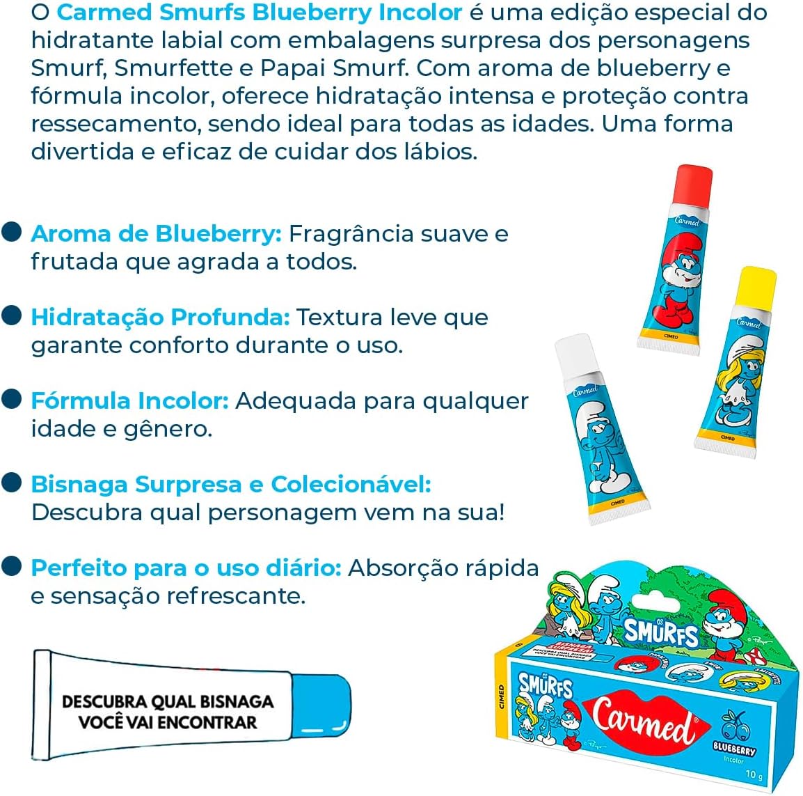 Carmed – Hidratante Labial Smurfs 10g - Imagem 5