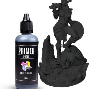 Primer para Pintura de Miniatura, 60ml, Smooth Color (Preto)