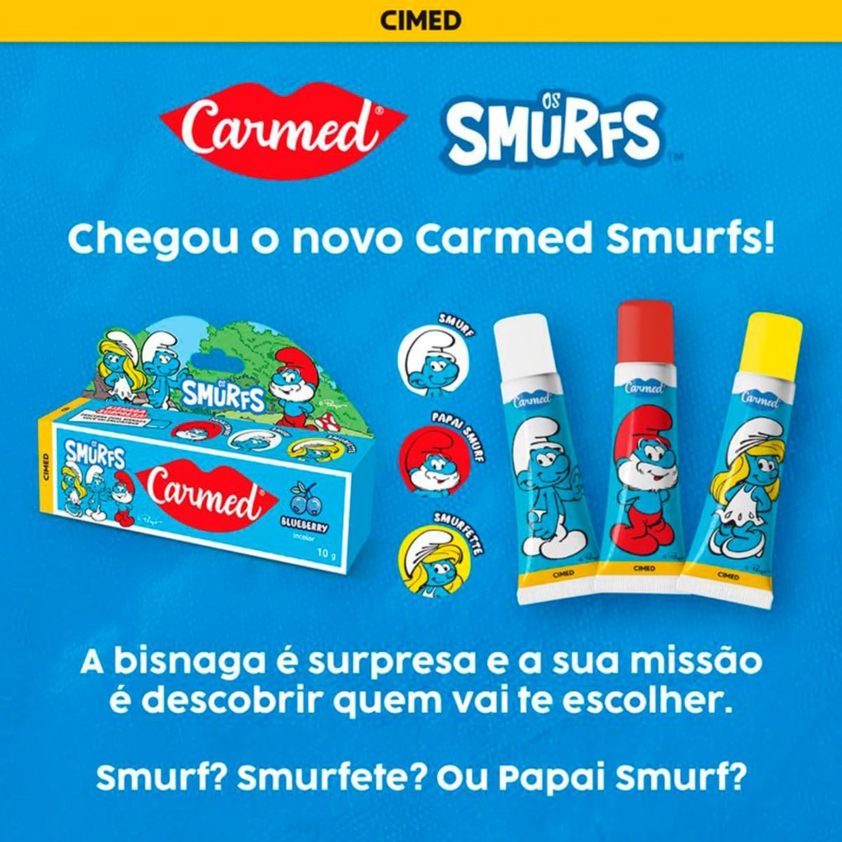 Carmed – Hidratante Labial Smurfs 10g - Imagem 2