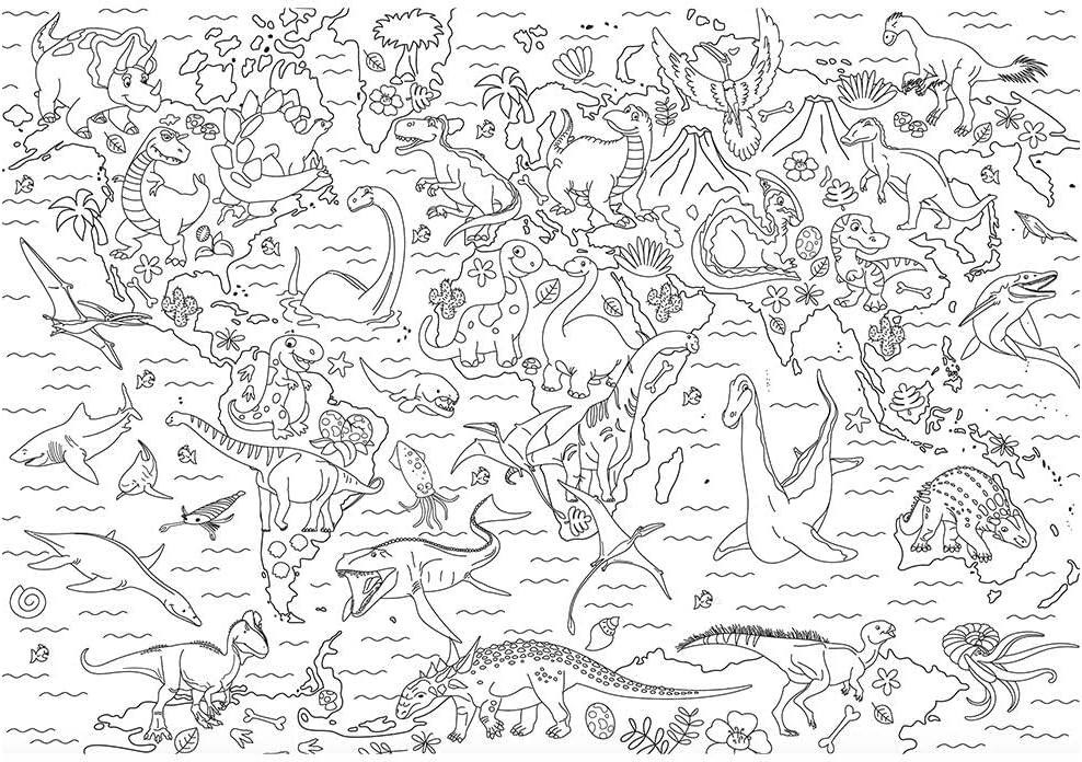 Livro-Tapete para Colorir: Dinos - Imagem 4
