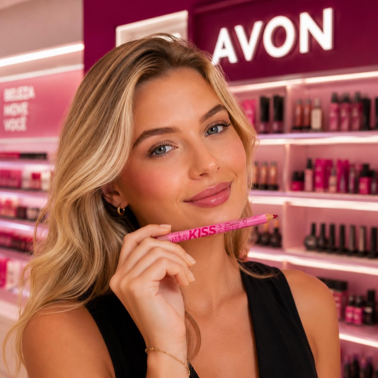AVON COLOR TREND LAPIS OLHOS E BOCA RED BATIDA DE VINHO 1,1g - Imagem 7