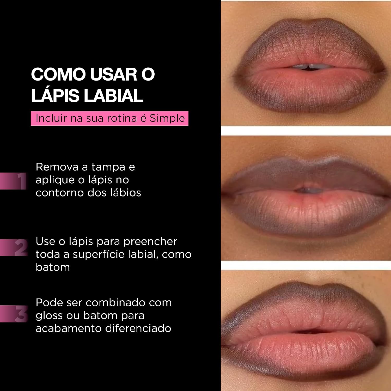 Lápis Labial Soft Matte Marrom Marcante Vegano Hidratante Simple Organic - Imagem 6